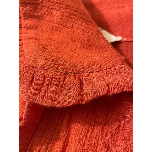 Sweet Wanderer Women's Size Large Button Down Blouse Short Sleeve - Picture 7 of 7